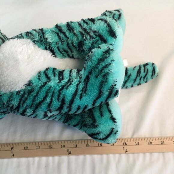 Ty Beanie Boos Tess Teal Tiger Plush Jumbo 17" Justice Exclusive Stuffed Toy - Picture 5 of 8